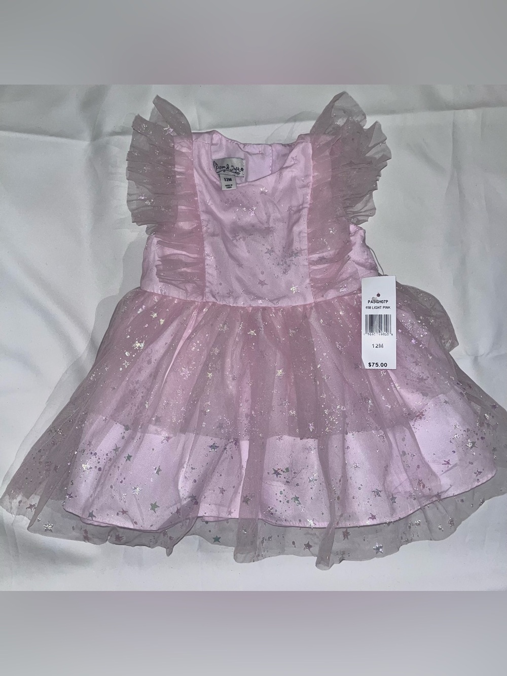 Pippa and Julie Pink Star Tulle Dress NWT 12M - Picture 2 of 5